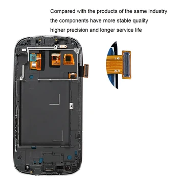 I9300i Ekranas Skardžiai Samsung Galaxy S3 i9300 LCD Ekranas Jutiklinis Ekranas skaitmeninis keitiklis Samsung S3 LCD su karkasu
