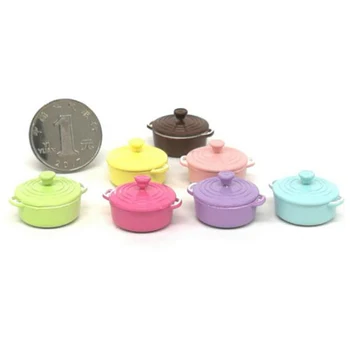 Mielas Mini 1/12 Miniatiūriniai Lėlių Sriubos Puodą Žaisti Virtuvės maisto ruošimo Indų, skirtas BJD Doll Maisto Žaislas Priedai