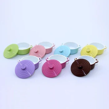 Mielas Mini 1/12 Miniatiūriniai Lėlių Sriubos Puodą Žaisti Virtuvės maisto ruošimo Indų, skirtas BJD Doll Maisto Žaislas Priedai