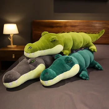 Gaint Tikroviška Krokodilas Pliušinis Žaislas Įdaryti Modeliavimas Aligatorius Vaikams, Lėlės, Kambaryje Sofa-Lova, Dekoro Minkštas Ferociou Gyvūnų Pagalvė Pagalvės
