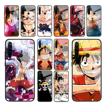 One Piece Anime Luffy Atveju Xiaomi Redmi K30 5G K20 8A Pastaba 8T 8 7 6 10 Mi Pro CC9 A3 Grūdintas Stiklas Korpuso Telefonas Coque