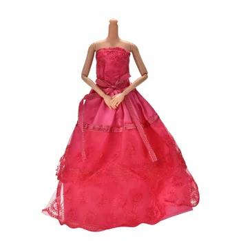 Vasaros Grindų Ilgis Šalies Vestuvinė Suknelė Barbie Rankų Darbo Įvairių Sluoksnių Lėlė Princesė Suknelė Drabužių