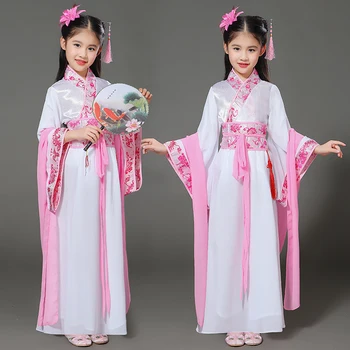 Helovinas kostiumas vaikams tradicinės kinų šokių suknelė senovės kostiumas hanfu mergaitėms Tango kostiumų vaikas raudona moteris kostiumai