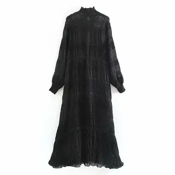 Moterų black mados purus Suknelė, XS ir įvyniojimas sijonas Europos ir Amerikos stiliaus China high-end temperamentas šalis suknelė fp
