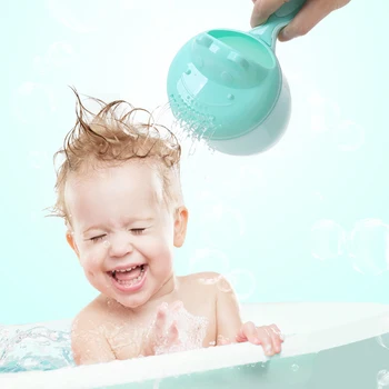 Mielas Hippo Kūdikių Vonios kambarys Dušo Šampūnas Nuplaukite Taurės Plaukų Plovimo Šaukštas su Rankena