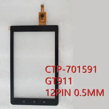 Naujas touch juodas ekranas, P/N CTP-70591 Automobilių GPS navigacija radijo jutiklinio ekrano skydelio remontas ir atsarginės dalys