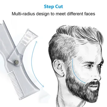 5 in 1 Naujas Sukasi Vyrų Barzdos Stilius Šabloną Šukos Skaidri Plaukų ir Barzdos Kirpimas Šabloną Veido Grožio Priemonė