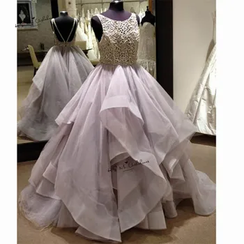Derliaus Kamuolys Suknelė Prom Dresses 2017 Merginos Inscenizacija Nėrinių Suknelė Organza Raukiniai Ilgai Vakare Chalatai Vestidos de Formatura V Atgal
