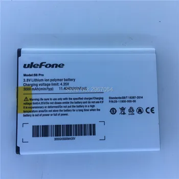 Mobiliojo telefono bateriją Ulefone S8 baterija 3000mAh 5.3 colių MTK6737 MTK6580 už Ulefone S8 Pro baterija Mobilių Priedų