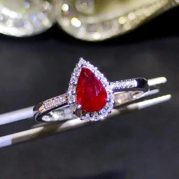 Akmuo juvelyrikos gamykla didmeninė klasikinis prabangos 18k yellow gold nekilnojamojo diamond gamtos Ruby aukso žiedas moterims vestuvių