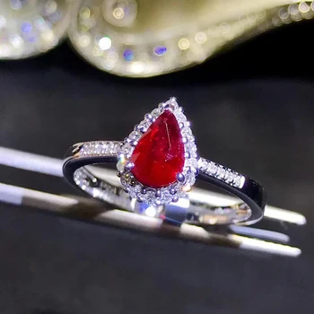 Akmuo juvelyrikos gamykla didmeninė klasikinis prabangos 18k yellow gold nekilnojamojo diamond gamtos Ruby aukso žiedas moterims vestuvių