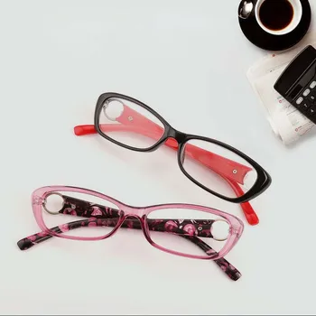 Naujas stilingas ponios skaitymo akiniai mados katės akies skaitymo akiniai siųsti akinių maišelis