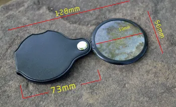 Mini Pocket Juoda Spalva Dia 5cm Lankstymo Papuošalai Didinamąjį Akių Stiklo Loupe Objektyvas Aukštos Kokybės
