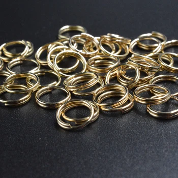 FLTMRH 50pcs 4mm Šuolis Žiedai Dvigubos Kilpos Aukso Sidabro Spalvos Split Žiedai Jungtys Papuošalai Priėmimo 