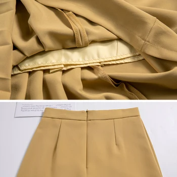Mados aukšto liemens sijonas korėjos stiliaus elegantiškas mujer faldas 2020 m. rudens drabužiai midi ilgio nereguliarus plisuotos kratinys sijonai jupe