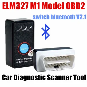 Su Maitinimo Jungiklį ELM327Car Diagnostikos Skaitytuvas, Bluetooth V2.1 OBD2 kodo skaitytuvas testeris nemokamas pristatymas