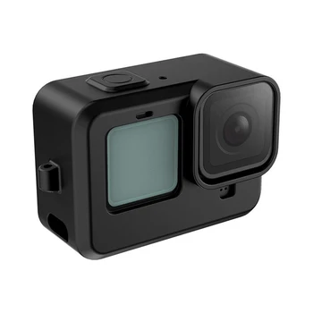 Silikoninis Apsauginis dėklas su Objektyvo Dangtelis Anti-Lost Lyno GoPro Hero 9 Kameros Apsauginis Rėmelis Atveju Shell Reikmenys naujas
