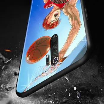 Slam Dunk Anime Xiaomi Redmi 9 Pastaba 9S 8T Max 8 7 6 5 Pro 5A 4X 4 Silikono Minkštas Telefono dėklas Ryškiai Juodos spalvos Dangtelis