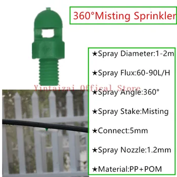 500pcs Refrakcija Spinkler 5mm srieginio sujungimo ir Drėkinantis Purkštuvų Sodo Laistymo Mikro Drėkinimo Detalės