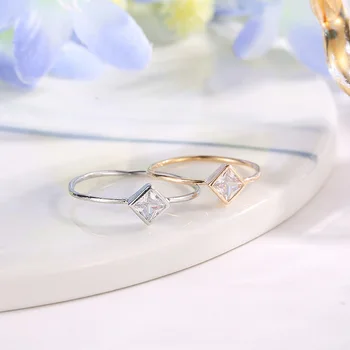 Sidabro Padengtą Žiedas Moterims, Mėlyna Akmuo Kristalas Kubinis Cirkonis Žiedai Moterų Dalyvavimas Vestuvių anel feminino anillos Papuošalai