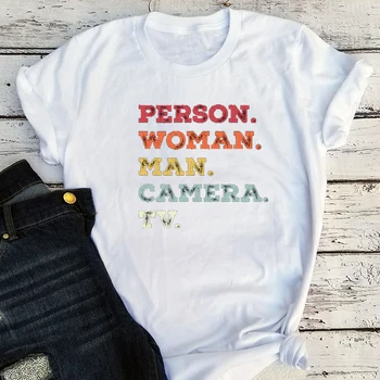 Asmuo, Moteris, Vyras, vaizdo Kamera TV Shirt Grafikos Tees Koziris 2020 Drabužius, be Moterų Trump ' s Crazy Pažinimo tyrimo Marškinėlius Streetwear XL