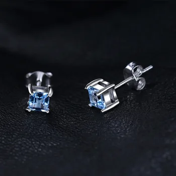 JewelryPalace Originali Mėlyna Topazas Stud Auskarai 925 Sterlingas Sidabro Auskarai Moterims, Brangakmenių Earings Bižuterijos 2021