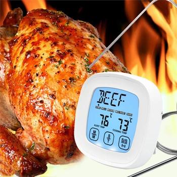 Jutiklinis Ekranas Termometras, Nerūdijančio Plieno Mėsos Virtuvės Valgių Kepimo Įrankiai Mini Skaitmeninis Temperatūros Matuoklis Virtuvės Įrankis