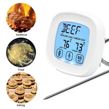 Jutiklinis Ekranas Termometras, Nerūdijančio Plieno Mėsos Virtuvės Valgių Kepimo Įrankiai Mini Skaitmeninis Temperatūros Matuoklis Virtuvės Įrankis
