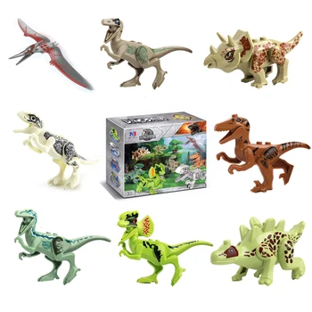 Dinozaurų 8 Pack Žaislai Juros periodo Surinkti Blokai Mažų Dalelių 