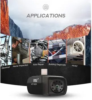HTI 201 Šilumos taikymo Sritis Kompaktiškas-Visos Paskirties Terminio Vaizdo Kamera, skirta 