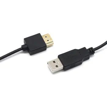 HDMI Vyrų ir Moterų Jungtis Su USB 2.0 Įkroviklio Kabelį Spliter Adapteris Extender