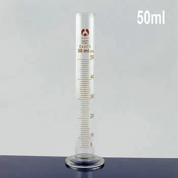 3pcs/daug 50ml Matavimo Stiklinis Matavimo Cilindras su skale linija Chemijos Laboratoriniai Eksperimentai