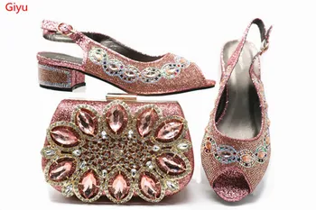 Doershow gražus 2019new ateina italijos atitikimo batų ir maišelį nustatyti afrikos vestuvių kryklė, batų ir maišelį rinkiniai moterims!SHJ1-19