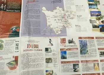 Čengdu Ekskursiją po Žemėlapį Čengdu Kinų ir anglų Versija Kelionės Žemėlapis Čengdu Miesto Žemėlapis