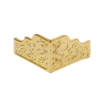20PCS Aukso Papuošalų Dėžutė Medienos Atveju Dekoratyvinis Pėdų, Kojų Kampo Raštas Baldai Lašas Laivybos