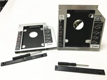 250set Universalios Aliuminio 2nd HDD Caddy 9.5 mm SATA 3.0 DVD HDD Adapteris iš 2.5
