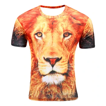 3D Atspausdintas Gyvūnų Tigras T shirts, Naujas Dizainas, Stalviršiai, trumpomis Rankovėmis Harajuku Hip-Hop Marškinėliai EURO Dydis Nemokamas Pristatymas