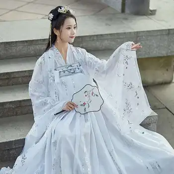 Didelis Plius Dydis Moterų Hanfu Kinų Princesė Suknelė Moterims Fantasia Kimono Megztinis Ir Suknelė Karnavaliniai Kostiumai, Apranga Panele