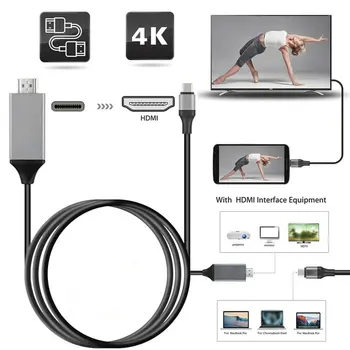 USB-C C Tipo HDMI Kabelis 4K Aukštos raiškos TELEVIZIJA, Konverteris, Laidas Adapteris, Skirtas 