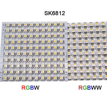 100vnt LED Valdybos Heatsink SK6812 RGBW/RGBWW LED lustai (10mm*3mm) SK6812 IC Built-in 5050 SMD RGB DC5V