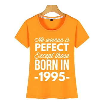 Topai Marškinėliai Moterims gimę 1995 m. Juokingas Baltas Trumpas Moterų Marškinėlius