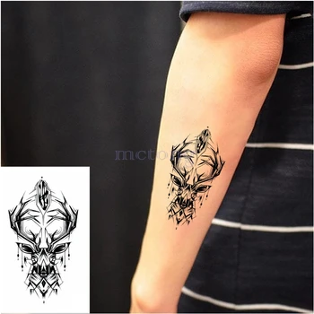 Atsparus Vandeniui Laikina Tatuiruotė Lipdukai Paukščių, Elnių Star Filialas Gėlių Tatto Tatuajes Vertus Tatouage Įstaiga 