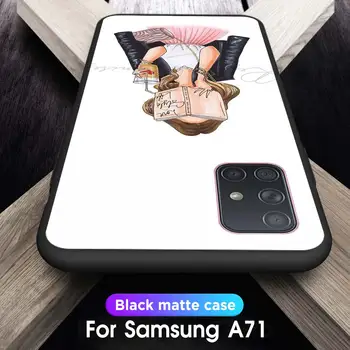Case for Samsung Galaxy A50 A70 A51 A71 A10 A20 A10e A20s A30 A40 A60 A21s A31 A41 Minkštas Viršelis Juodi Plaukai Kūdikio Mama, Mergina Atvejais