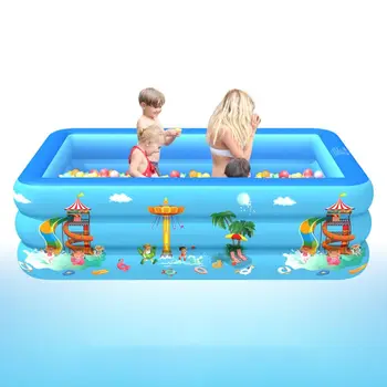 Kūdikių Pripučiami Plaukimo Baseinas Nešiojamų Vaikai Vaikai 3Layer Vandens Žaidžia Vonia