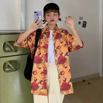 2021 Vasaros Trumpas Rankovės Marškinėliai Korėjos Ir Honkongo Stiliaus Studentų Prarasti Korėjos Mados Drabužių Palaidinė Moterims Harajuku Plius Dydis Viršų