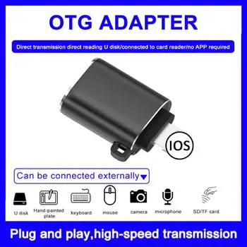 OTG Adapteris Tinka USB 3.0 U Disko Adapteris Pelės Konverteris 8 Pin Iphone Otg Adapteris Su Sagtimi