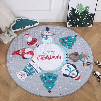 Kalėdų medžio sniego vaikams kilimų santa claus turas fox lokys žaisti mat namuose iškylą tapetes para casa sala tapis Kalėdos vaikų dovanų