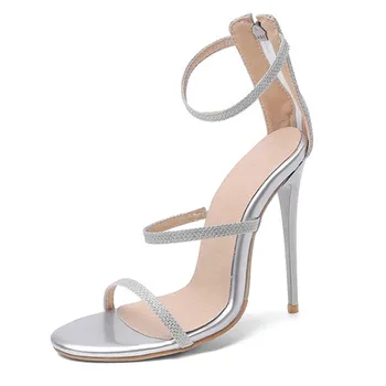 ASUMER 2020 naujas atvyksta moterų sandalai zip paprasta sexy plonas aukštakulniai sandalai vasarą šalies vestuvių batai ponios didelis dydis 47