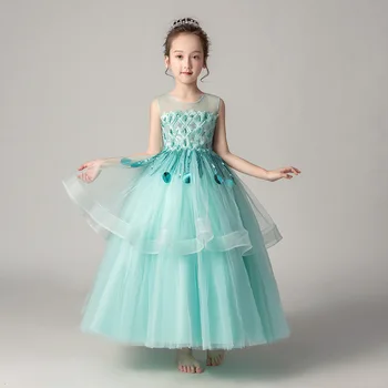 Elegantiškas Glitz Princesė Baby Girl Vakare Šalis Suknelė Mada Vaikams Drabužių Vestuvių Suknelė Vaikams Kalėdų Padėkos Suknelė