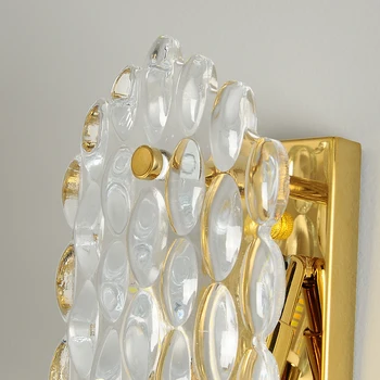 Jmzm Šiuolaikinės Crystal Golden Sienos Lempos kambarį Fono Sienos Kūrybinė Asmenybė, Miegamojo Lovos, Praėjimų Kristalų Sienos Lempos